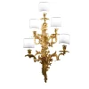 Lampada da parete dorata a 5 luci in stile Luigi XV
