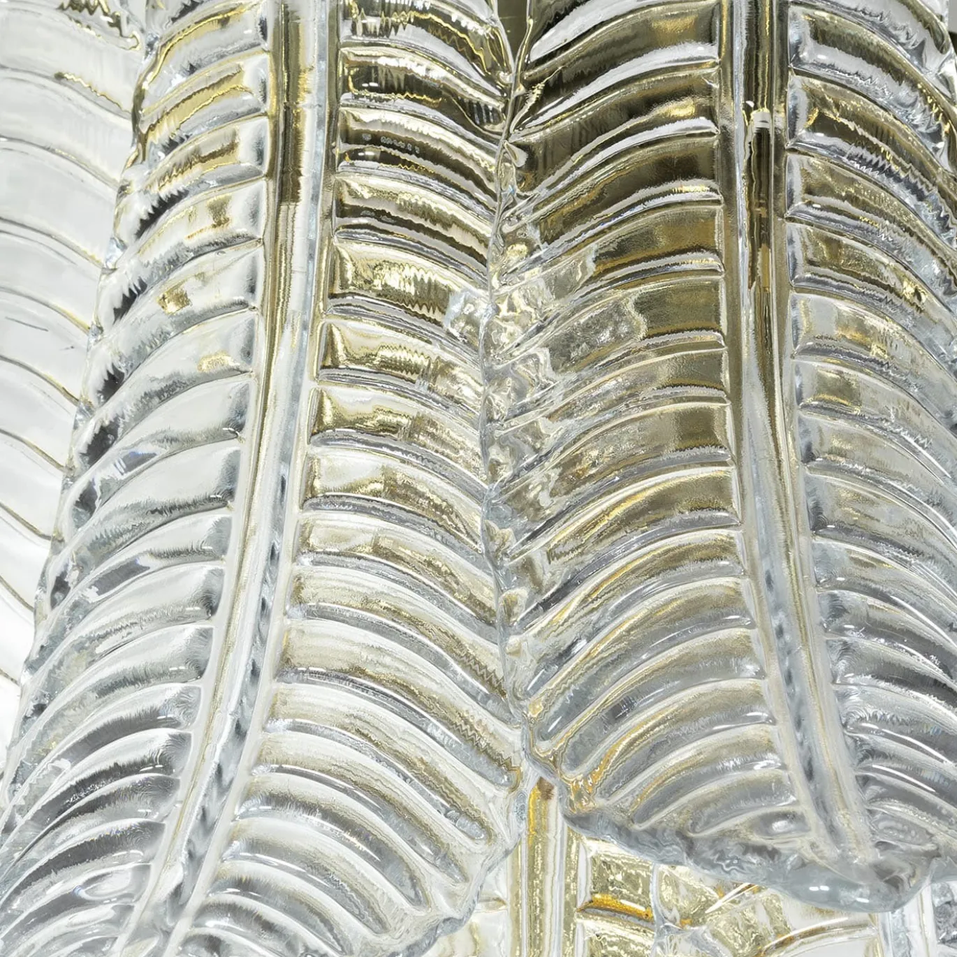 Lampada da Parete Felci in Vetro Trasparente