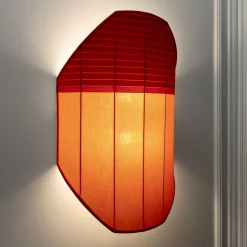 Lampada da parete Flag 70 Arancione Rosso Plissettatura Media