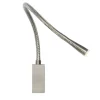 Lampada da parete Flexiled in nichel satinato
