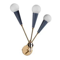 Lampada da parete Galassia con braccia in ottone di Luca Bussacchini