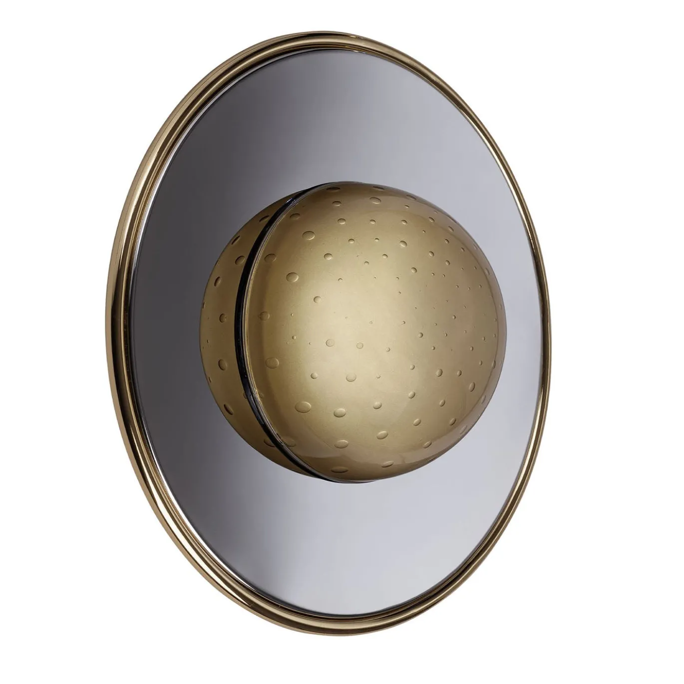 Lampada da parete Illusione grande in vetro bronzeo