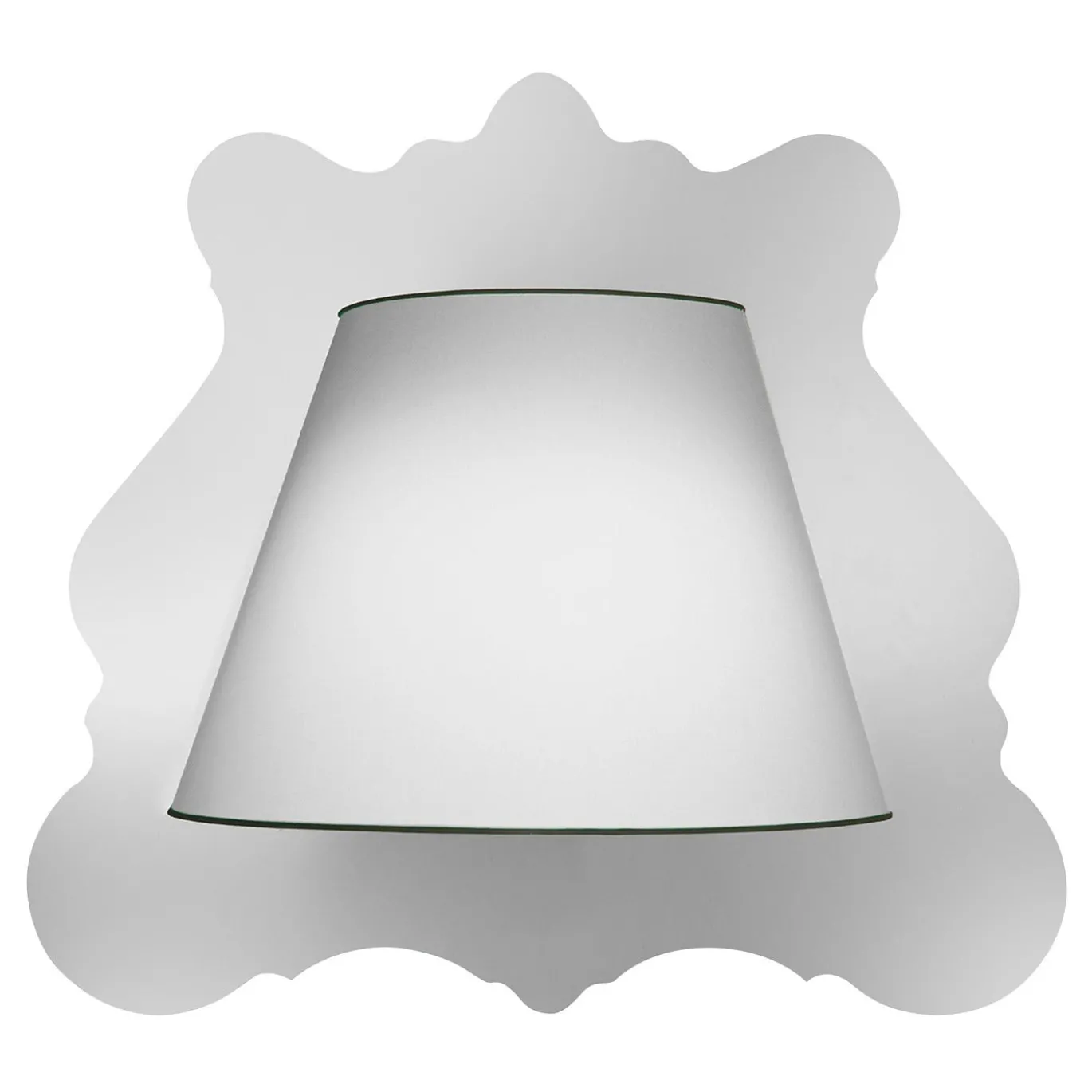 Lampada da parete Illusoria Barocco Bianca con cornice a specchio