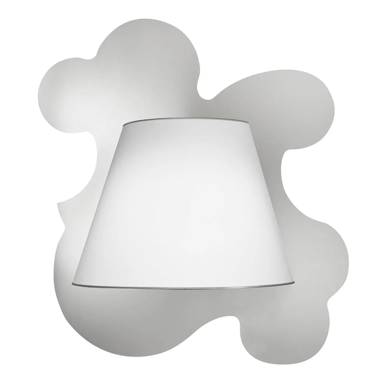 Lampada da parete Illusoria Nuvola Bianca con cornice a specchio