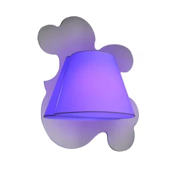 Lampada da parete Illusoria Nuvola Bianca con cornice a specchio