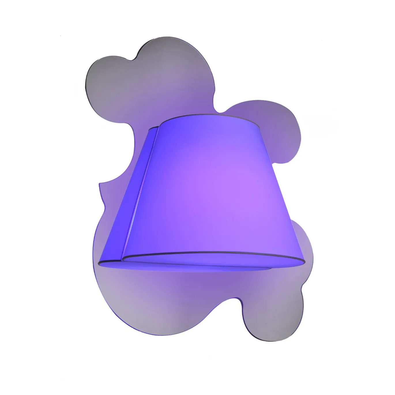 Lampada da parete Illusoria Nuvola Bianca con cornice a specchio