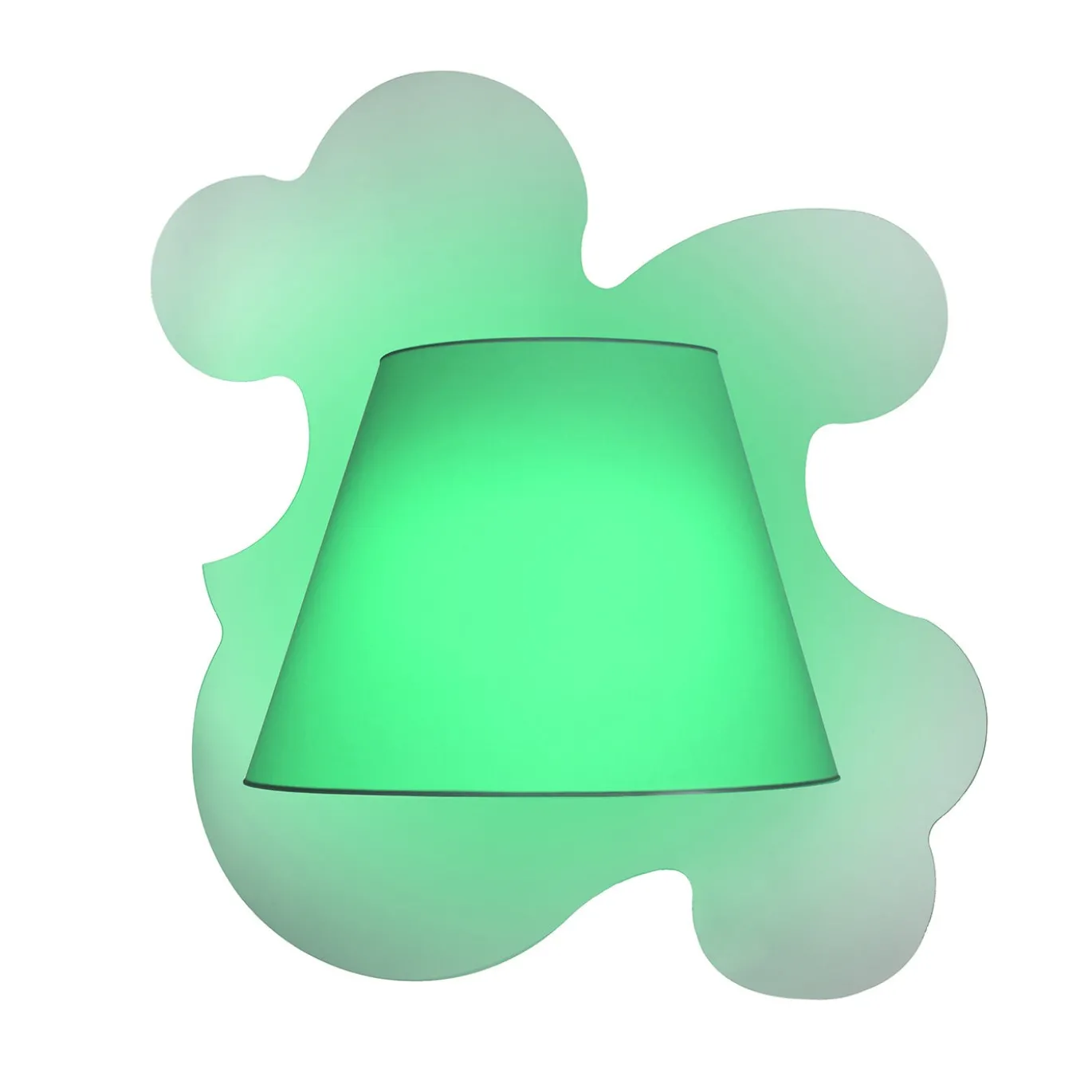 Lampada da parete Illusoria Nuvola Bianca con cornice a specchio