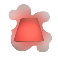 Lampada da parete Illusoria Nuvola Bianca con cornice a specchio