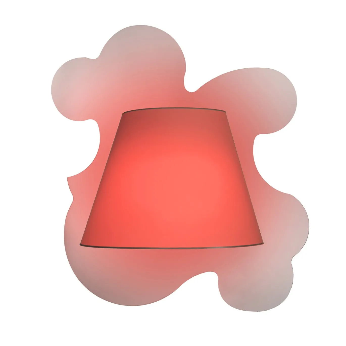 Lampada da parete Illusoria Nuvola Bianca con cornice a specchio