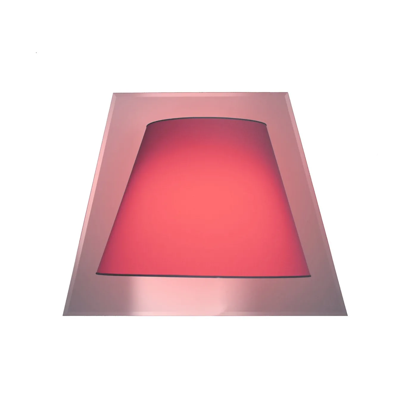 Lampada da parete Illusoria Trapezio bianca con cornice a specchio