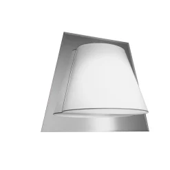 Lampada da parete Illusoria Trapezio bianca con cornice a specchio