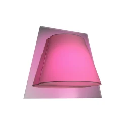 Lampada da parete Illusoria Trapezio bianca con cornice a specchio