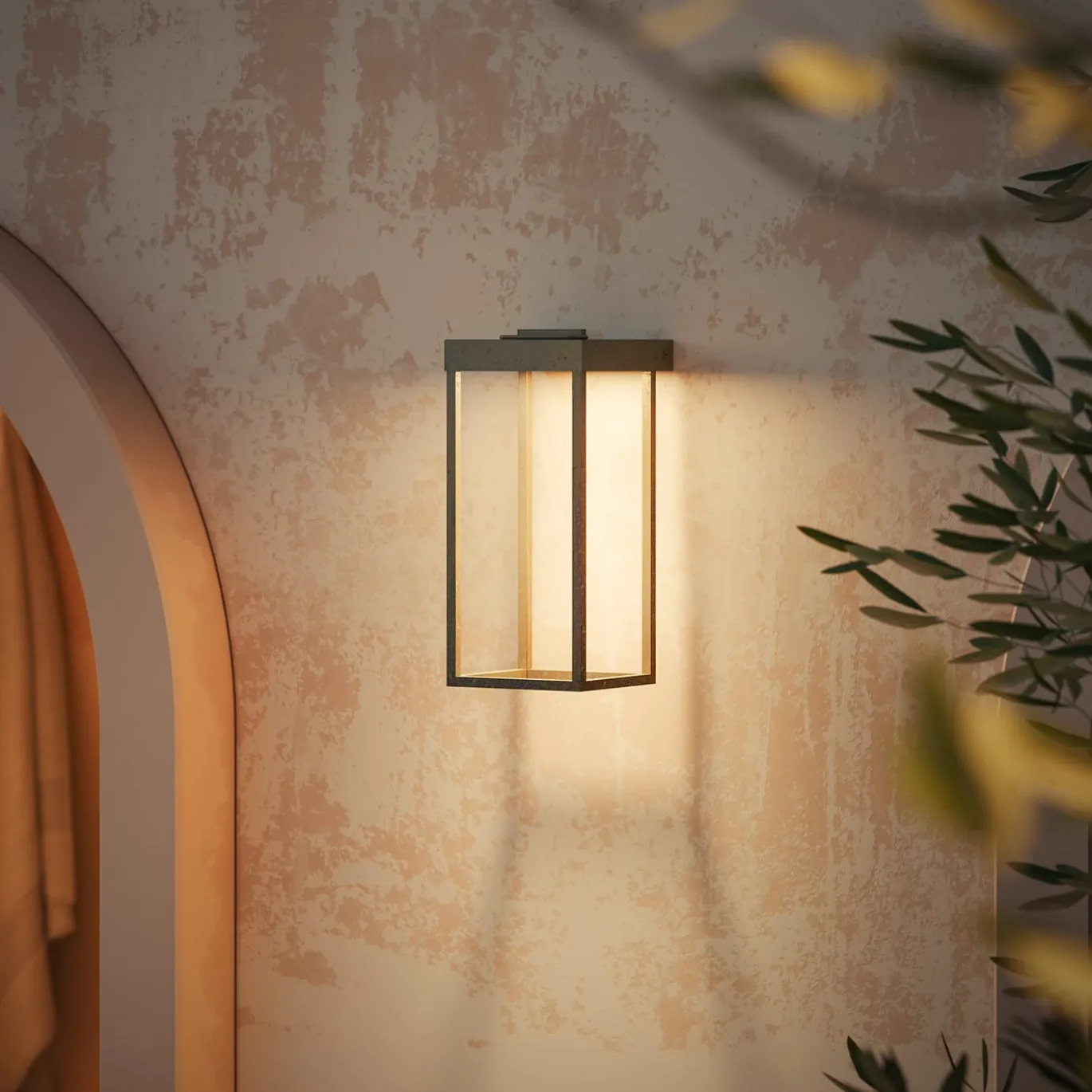 Lampada da parete in ottone per esterni Lanterne Slim