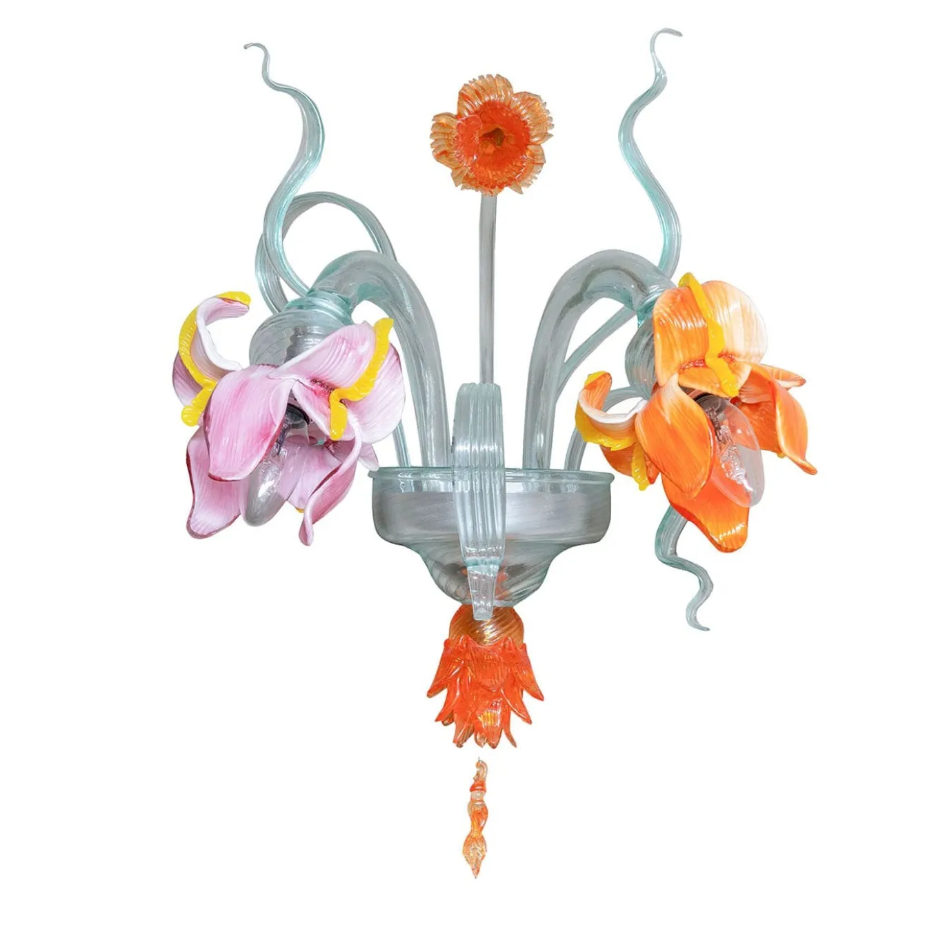 Lampada da parete in vetro AP multicolore Iris