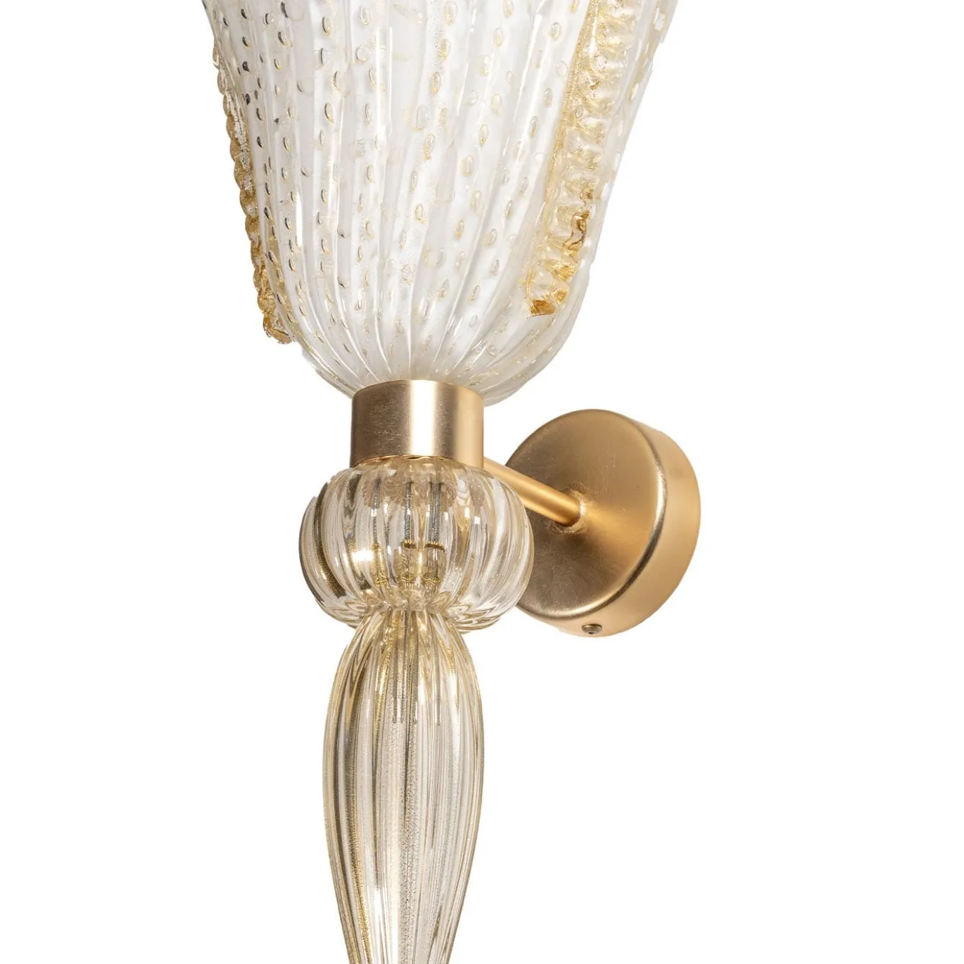 Lampada da parete in vetro bianco Luzi