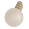 Lampada da parete in vetro satinato e ottone champagne Baleta di Isacco Brioschi