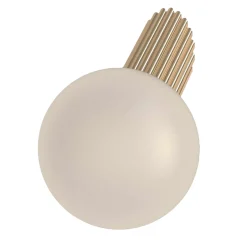 Lampada da parete in vetro satinato e ottone champagne Baleta di Isacco Brioschi