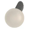 Lampada da parete in vetro satinato e ottone grigio Baleta di Isacco Brioschi