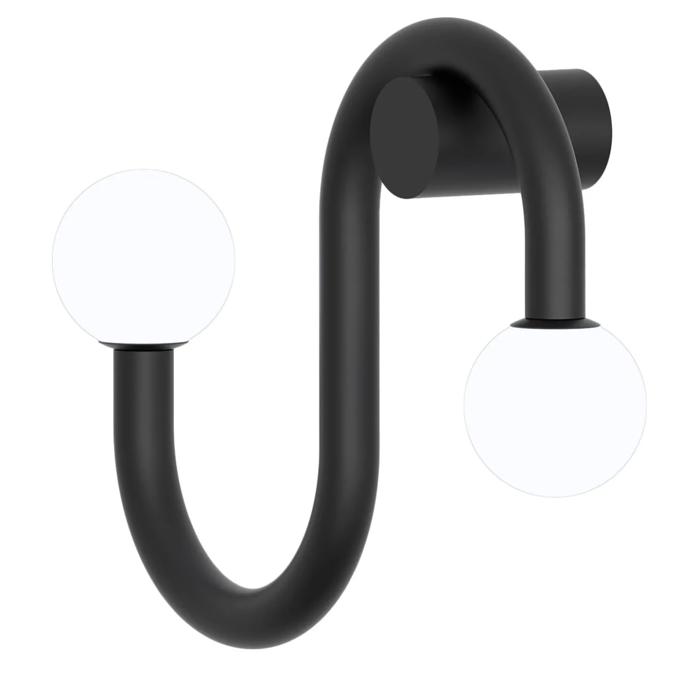 Lampada da parete Linfa nera
