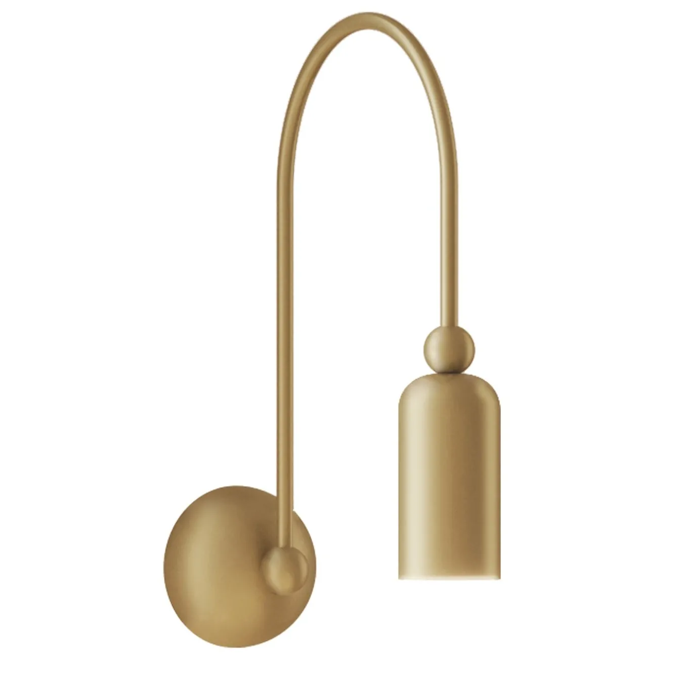 Lampada da parete Madame in ottone naturale