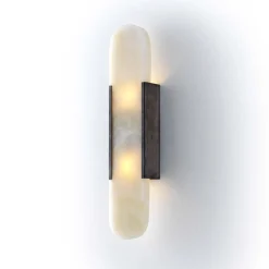 Lampada da parete Metropolitan in ottone brunito a 2 luci
