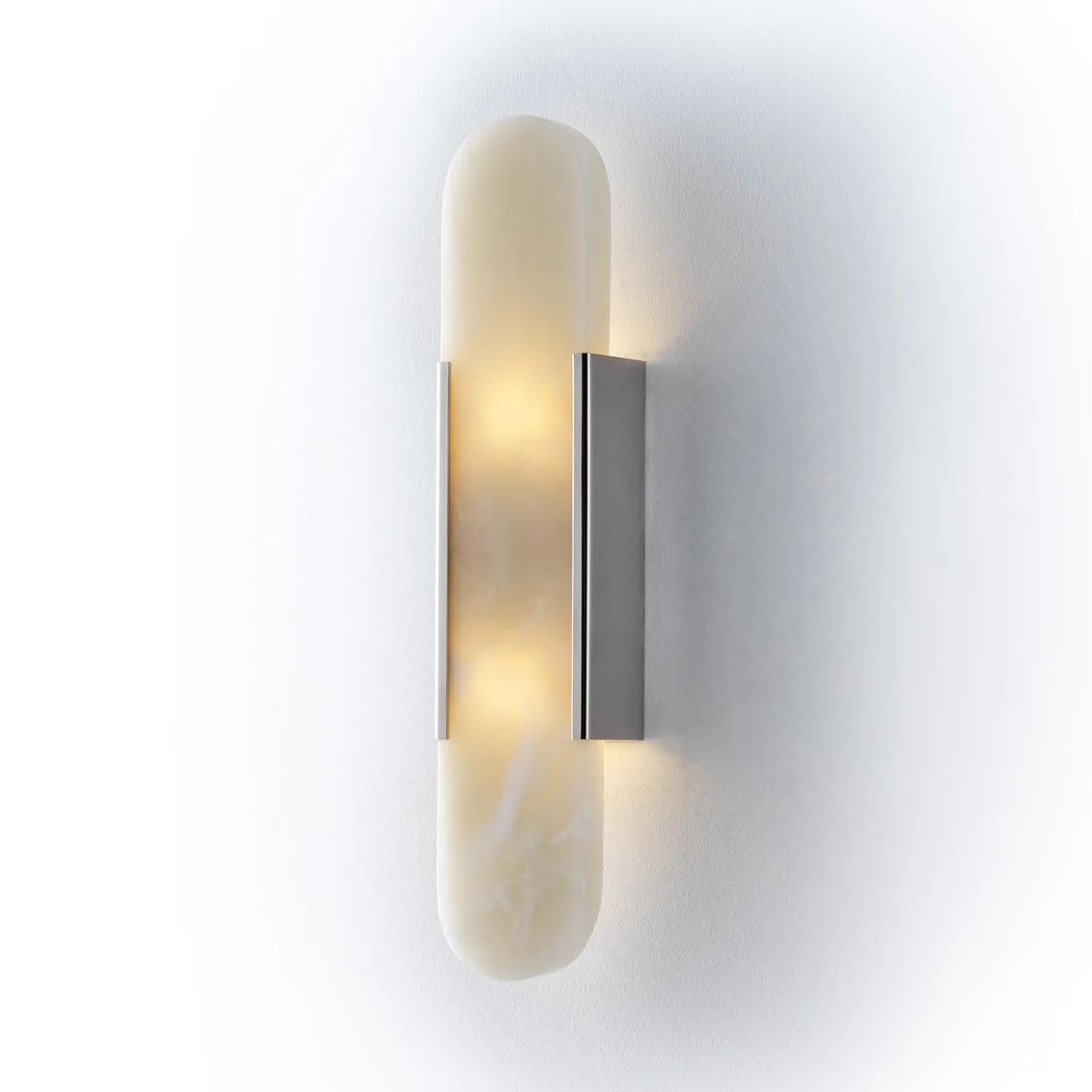 Lampada da parete Metropolitan in nickel a 2 luci