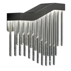Lampada da parete Mirage in acciaio nero