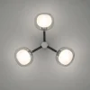 Lampada da parete Nabila a 3 luci in cromo nero