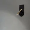 Lampada da parete 2Nights W2 nera e oro di Davide Oppizzi