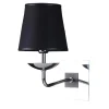 Lampada da parete Nova in cromo nero