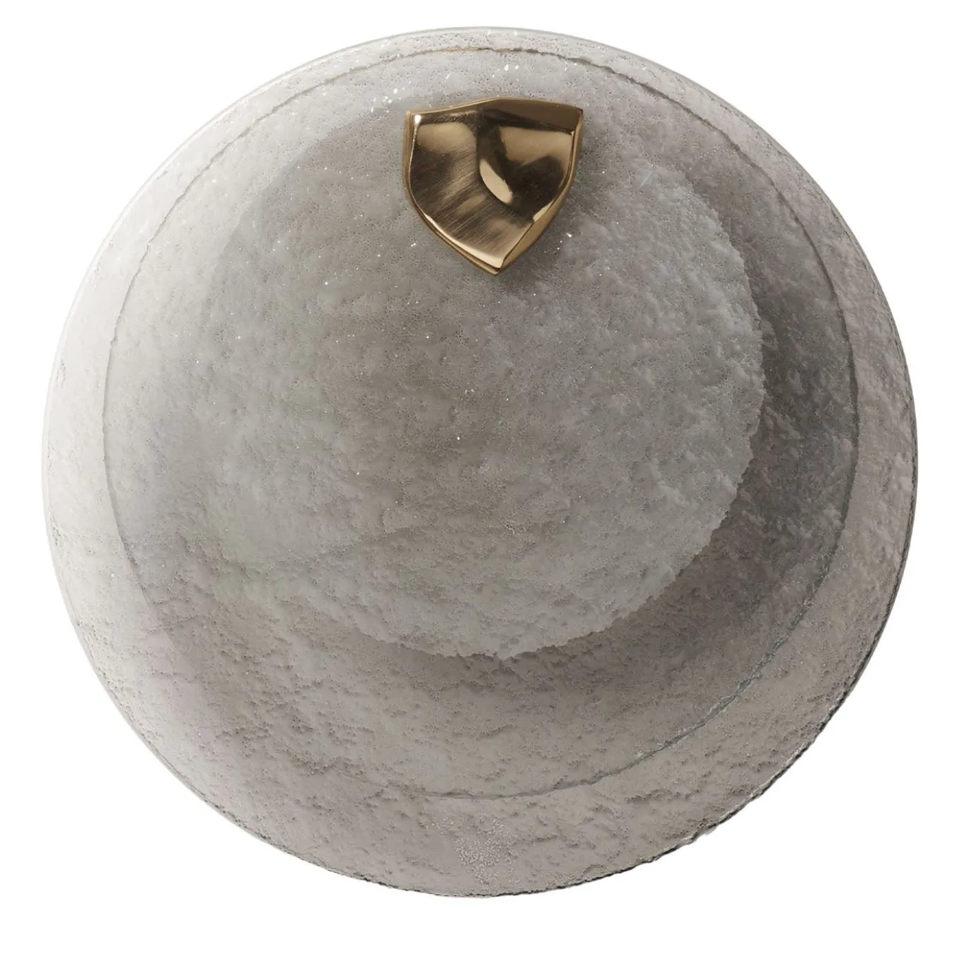 Lampada da parete Obsidian Shield in vetro grigio