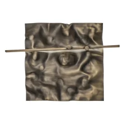 Lampada da parete Ondine quadrata in ottone