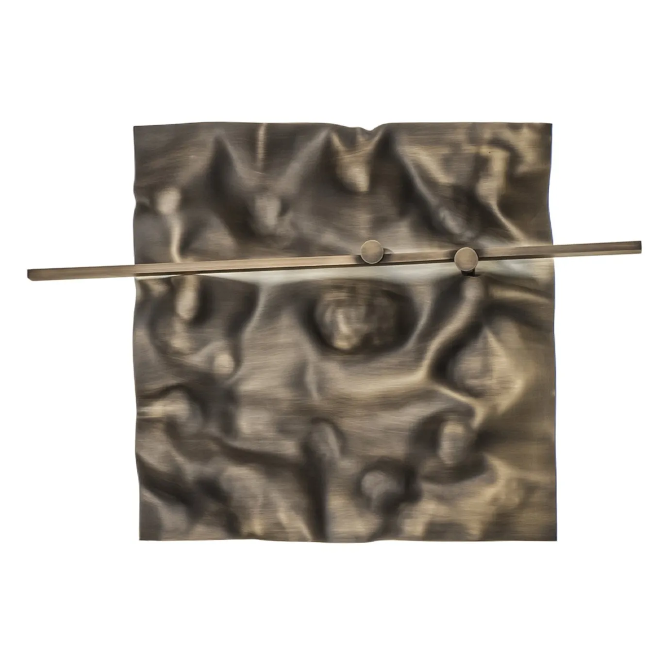 Lampada da parete Ondine quadrata in ottone