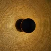 Lampada da parete Parabola 800 in resina dorata spazzolata