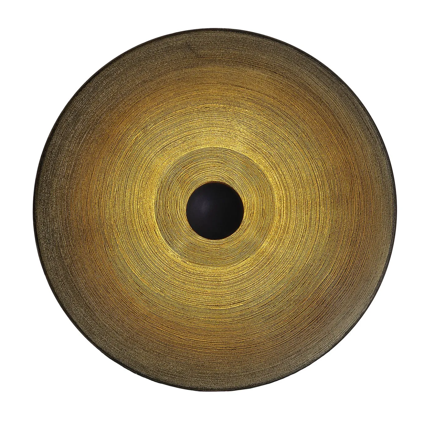 Lampada da parete Parabola 800 in resina dorata spazzolata