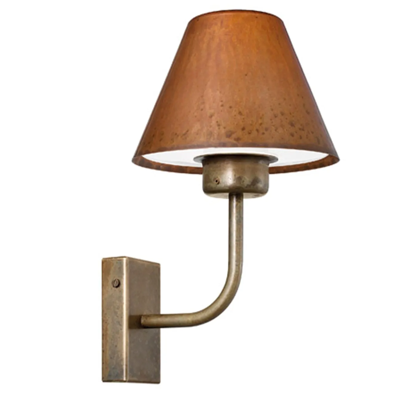 Lampada da parete per esterni Fiordo in ottone e rame