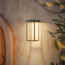 Lampada da parete per esterni Lanterne Slim Brass