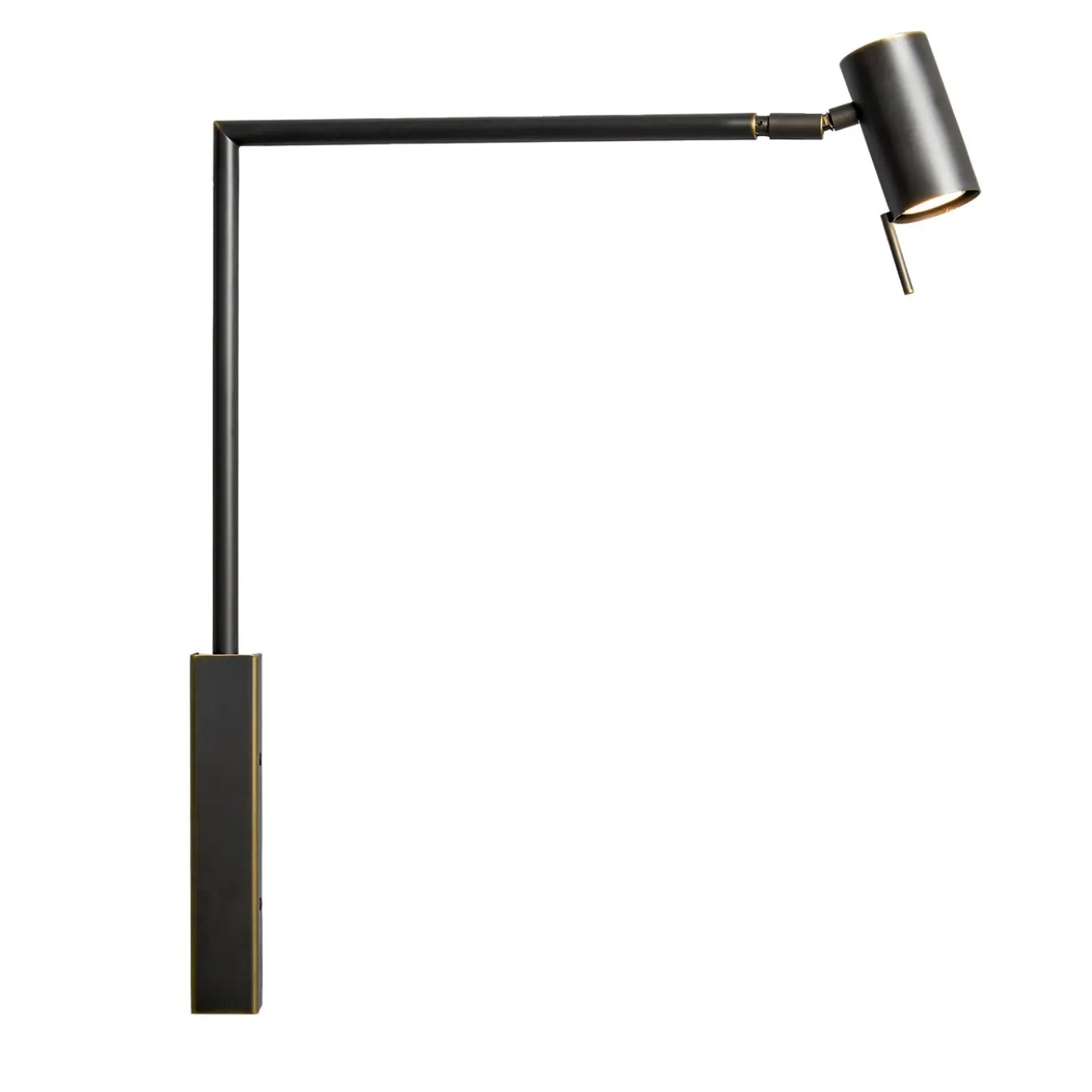 Lampada da parete Rectus con braccio regolabile