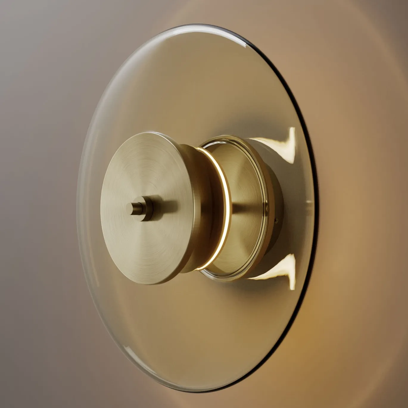 Lampada da parete Zen in vetro bronzo