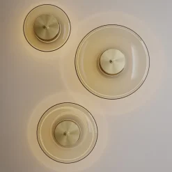 Lampada da parete Zen in vetro bronzo