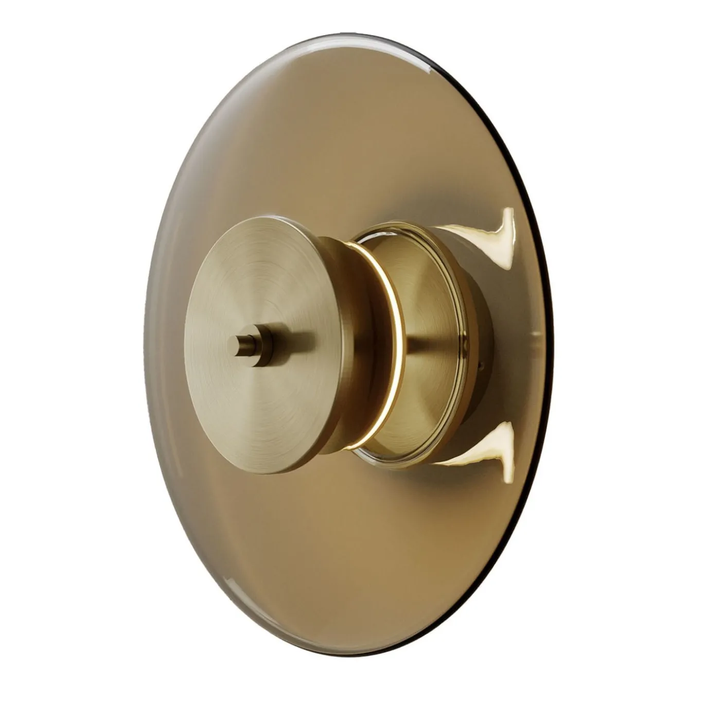 Lampada da parete Zen in vetro bronzo