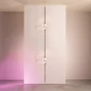 Lampada da pavimento a soffitto Il Pezzo 12 in ottone con finitura nera e dorata a 2 luci
