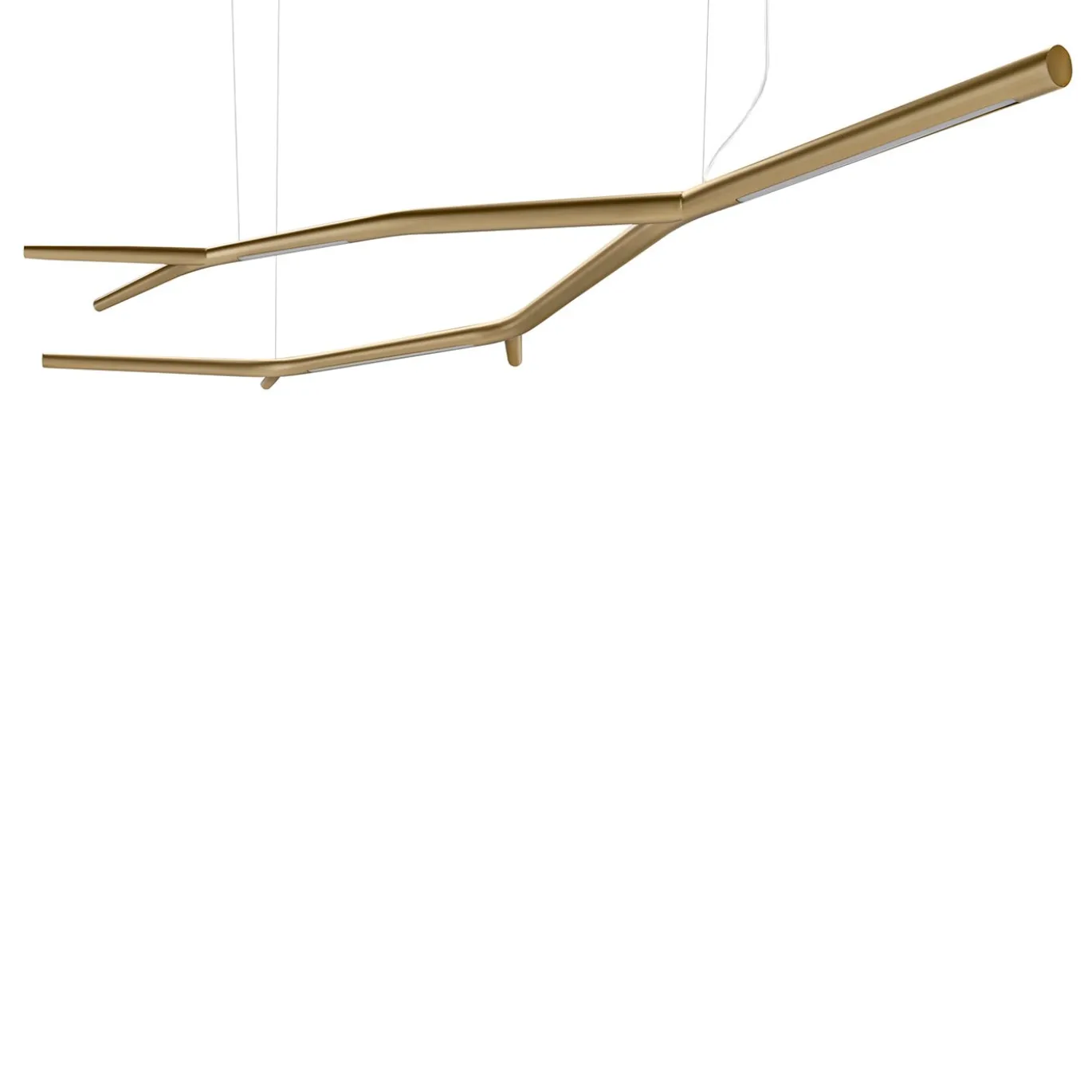 Lampada da soffitto Aira in ottone dorato di Marcantonio