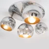 Lampada da soffitto a 4 luci 1960 Reggiani cromata