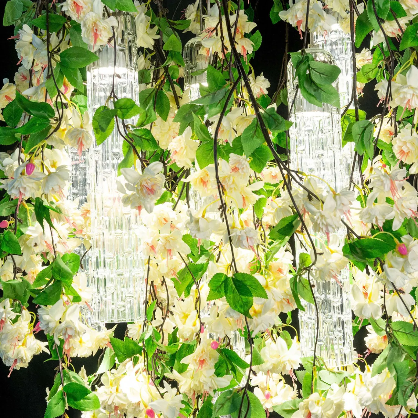 Lampada da soffitto Flower Power White Cascade Round Large