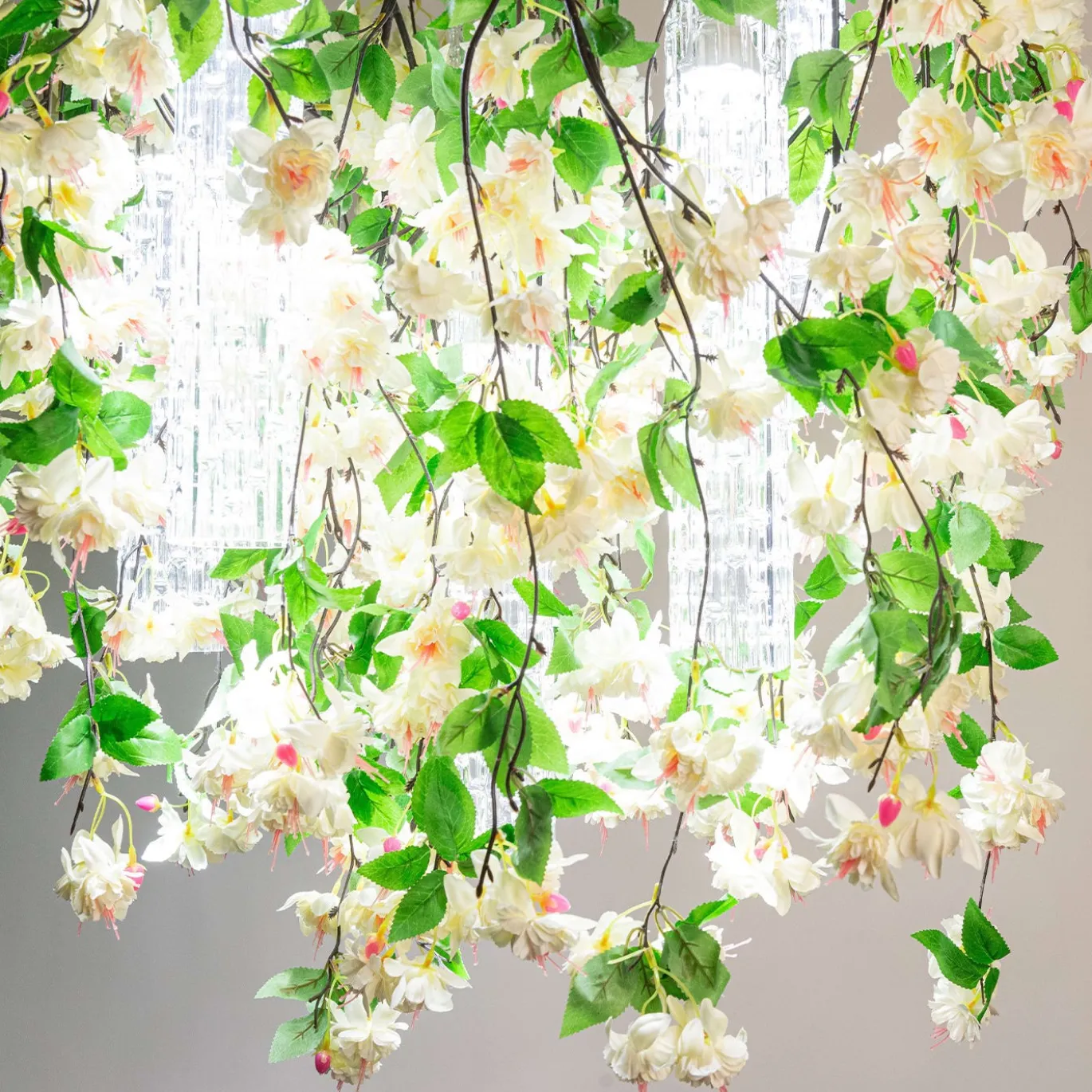 Lampada da soffitto Flower Power White Cascade Round Large