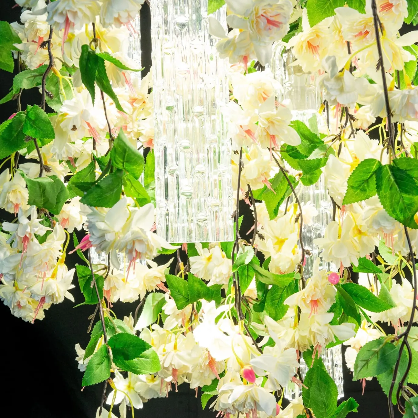 Lampada da soffitto Flower Power White Cascade Round Large
