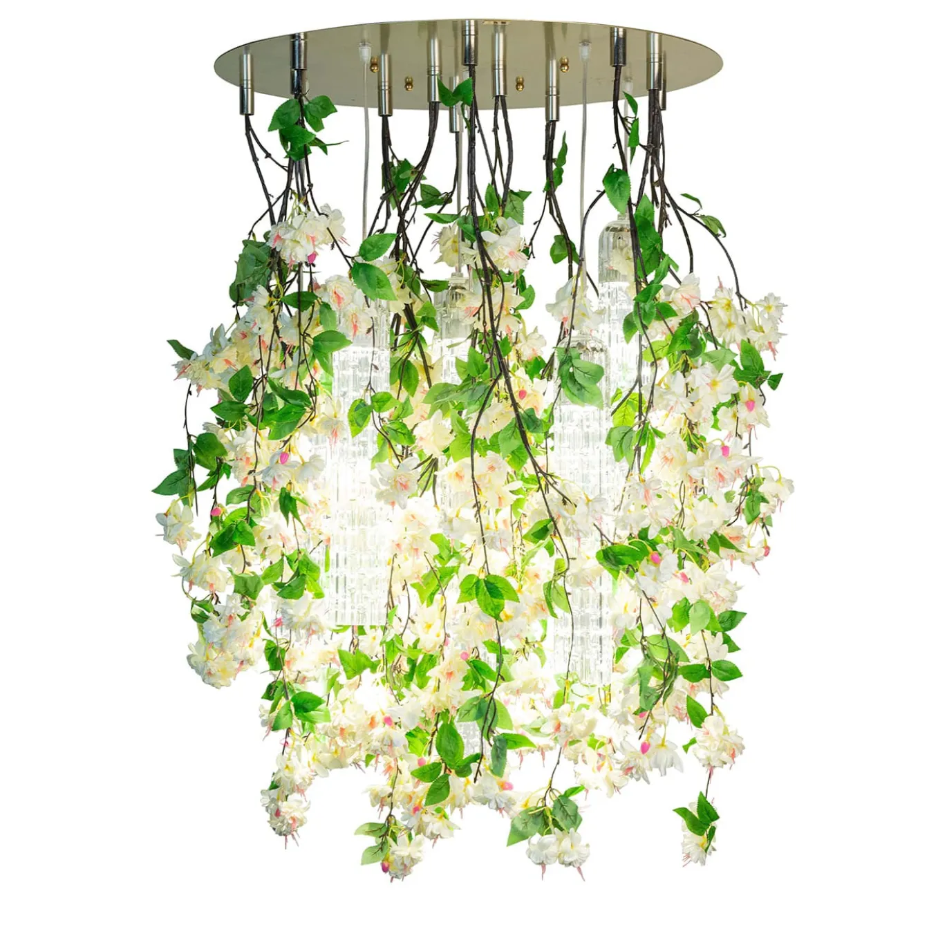 Lampada da soffitto Flower Power White Cascade Round Large