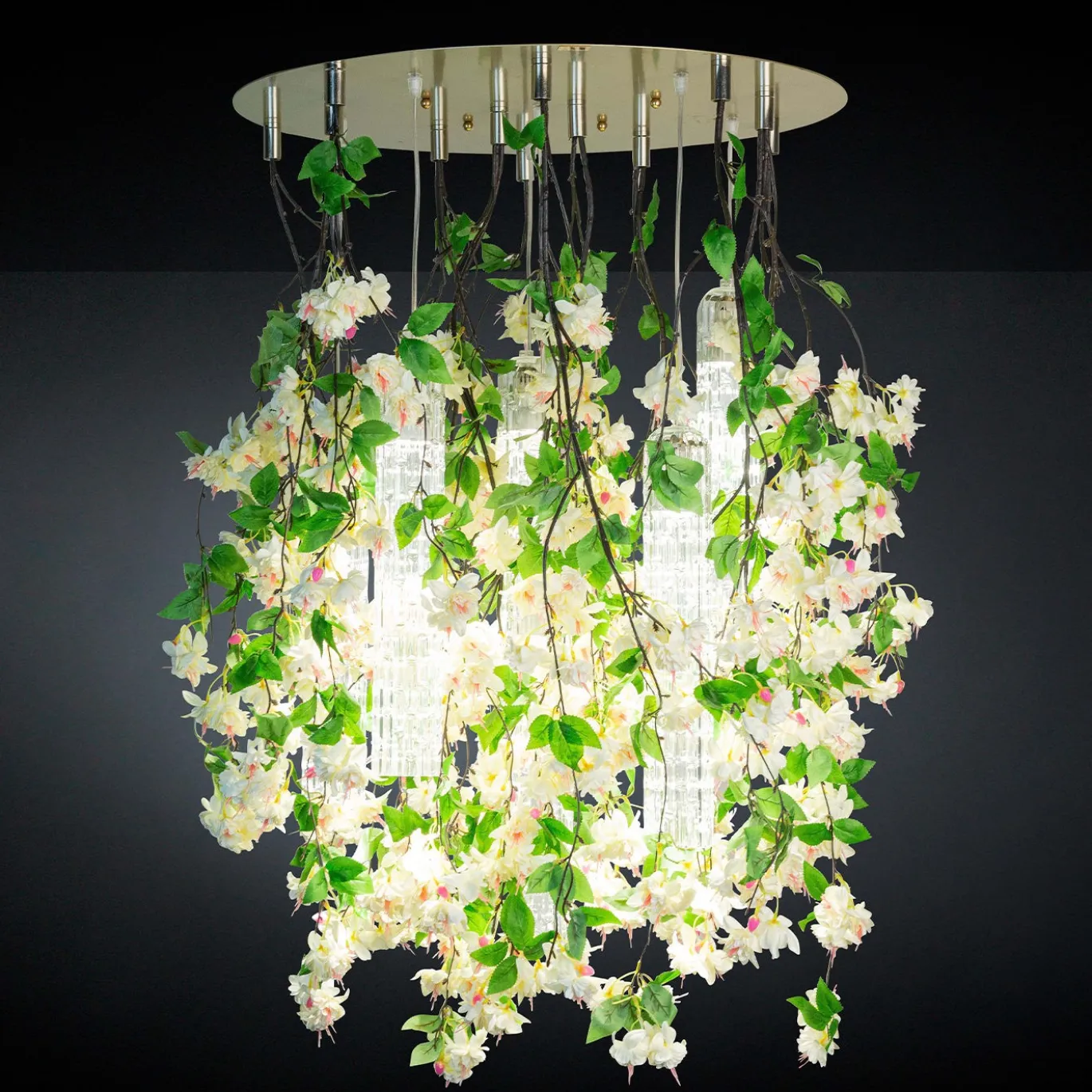 Lampada da soffitto Flower Power White Cascade Round Large