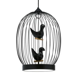 Lampada da soffitto in metallo nero Twee T. di Jake Phillips